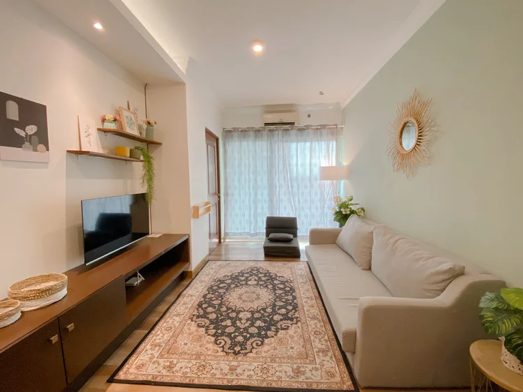 Oslo: Muat 9, maks. 11 dengan extra bed: ruang tamu Oslo dengan sofa dan smart TV.
